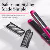 imageREVLON Perfect Match Flat Iron  Hair Curler and Hair Straightener with Triple OilInfused Ceramic Plates to Reduce Damage Restore Natural Moisture and Shine