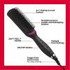 imageREVLON Salon OneStep Straight and Shine Heated Brush for Visibly Shinier Smoother Hair  Hair Straightener That Revives Second Day Hair with an Ion Generator That Helps Reduce FrizzStraightening  Styling