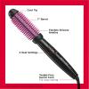 imageREVLON Silicone Bristle Heated Hair Styling Brush  Fast Long Lasting Volume for Easy Styling  1quot Barrel for Full Body and Smooth Styles BlackPinkPink