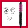 imageREVLON Silicone Bristle Heated Hair Styling Brush  Fast Long Lasting Volume for Easy Styling  1quot Barrel for Full Body and Smooth Styles BlackPinkPink