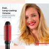 imageREVLON Silicone Bristle Heated Hair Styling Brush  Fast Long Lasting Volume for Easy Styling  1quot Barrel for Full Body and Smooth Styles BlackPinkRed