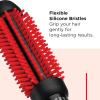 imageREVLON Silicone Bristle Heated Hair Styling Brush  Fast Long Lasting Volume for Easy Styling  1quot Barrel for Full Body and Smooth Styles BlackPinkRed