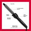 imageRevlon Perfect Heat Triple Ceramic Curling Brush Iron  for Silky Smooth Wave Curls 34 inBlack