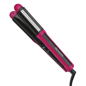 imageREVLON Perfect Match Flat Iron  Hair Curler and Hair Straightener with Triple OilInfused Ceramic Plates to Reduce Damage Restore Natural Moisture and Shine