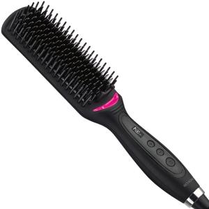 imageREVLON Salon OneStep Straight and Shine Heated Brush for Visibly Shinier Smoother Hair  Hair Straightener That Revives Second Day Hair with an Ion Generator That Helps Reduce FrizzStraightening  Styling