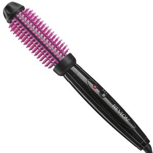 imageREVLON Silicone Bristle Heated Hair Styling Brush  Fast Long Lasting Volume for Easy Styling  1quot Barrel for Full Body and Smooth Styles BlackPinkPink