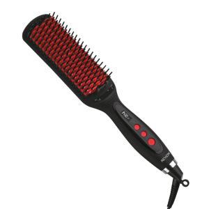 imageREVLON SmoothStay XL Straightening Brush  Hair Straightener Heated Hair Brush for Sleek LongLasting Straight Hairstyles Enhanced Shine and Moisture