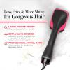 imageREVLON OneStep Hair Dryer and Styler AllinOne Detangling and Straightener Brush for SalonQuality Smooth Straight Hair More Shine and Less Frizz BlackBlack