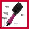 imageREVLON OneStep Hair Dryer and Styler AllinOne Detangling and Straightener Brush for SalonQuality Smooth Straight Hair More Shine and Less Frizz BlackPink