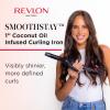 imageREVLON SmoothStay Coconut Oil Infused Hair Curling Iron  Barrel Curling Iron 1  Inch for Loose Curls Shinier Visibly Smoother Hair 1  inBlack