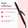 imageREVLON SmoothStay Coconut Oil Infused Hair Curling Iron  Barrel Curling Iron 1  Inch for Loose Curls Shinier Visibly Smoother Hair 1  inBlack