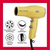 imageREVLON Travel Hair Dryer  SalonStyle Blowouts Lightweight Design 1875 Watts for Fast Drying with 2 Heat ampamp Speed Settings for Drying and Styling Flexibility BlackYellow