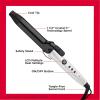 imageRevlon Crystal C  Ceramic Hair Curling Iron  LongLasting Shine and Less Frizz 1 inWhite and Black