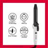 imageRevlon Crystal C  Ceramic Hair Curling Iron  LongLasting Shine and Less Frizz 1 inWhite and Black
