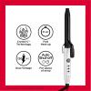 imageRevlon Crystal C  Ceramic Hair Curling Iron  LongLasting Shine and Less Frizz 1 inWhite and Black