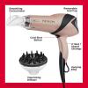 imageREVLON Infrared Hair Dryer with Diffuser  Ionic Blow Dryer Diffuser and Concentrator Infrared Heat Technology to Prevent OverDrying for Shiny Soft Hair with Natural Moisture WhiteRose Gold
