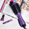 imageREVLON One Step Hair Dryer And Volumizer Hot Air Brush Turquoise Volumizer 1 CountPurple