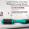 imageREVLON One Step Hair Dryer And Volumizer Hot Air Brush Turquoise Volumizer 1 CountTeal