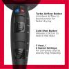 imageREVLON Turbo Hair Dryer with Advanced Ionic Technology Ceramic Coating  Turbo Heat and Cold Shot Features 1875 Watts for Fast Drying and Shine SilverGrey