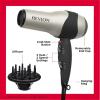imageREVLON Turbo Hair Dryer with Advanced Ionic Technology Ceramic Coating  Turbo Heat and Cold Shot Features 1875 Watts for Fast Drying and Shine SilverGrey