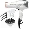 imageREVLON Infrared Hair Dryer with Diffuser  Ionic Blow Dryer Diffuser and Concentrator Infrared Heat Technology to Prevent OverDrying for Shiny Soft Hair with Natural Moisture WhiteWhite