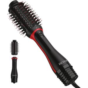 imageREVLON One Step Hair Dryer And Volumizer Hot Air Brush Turquoise Volumizer 1 CountBlack Red