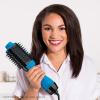 imageRevlon One Step Hair Dryer And Volumizer Hot Air Brush BlueBlue Volumizer