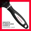 imageRevlon Straight ampamp Smooth Soft Touch Paddle Hair Brush Set Black  BerryBlack