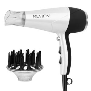 imageREVLON Volume Booster Hair Dryer with Curl Enhancing Diffuser  Increase Volume Decrease Frizz and Damage Fast Drying 1875 Watts White