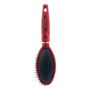 imageRevlon Straight ampamp Smooth Soft Touch Paddle Hair Brush Set Black  BerryRed