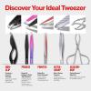 imageRevlon Comfort and Control Tweezer Easy to Use Eyebrow Tool with Wide Grip 1 count