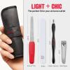 imageRevlon Manicure Essentials Kit with Travel Case Nail Care Set with Dual Ended Cuticle Trimmer Curved Blade Clippers Compact Emeryl File ampamp Buffer Pack of 1