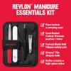 imageRevlon Manicure Essentials Kit with Travel Case Nail Care Set with Dual Ended Cuticle Trimmer Curved Blade Clippers Compact Emeryl File ampamp Buffer Pack of 1