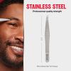 imageRevlon Slanted Tip Tweezers for Men UltraSharp for Precision Eyebrow Shaping and Facial Hair Removal Larger NonSlip Grip Stainless Steel 1 count