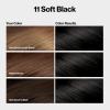imageRevlon ColorSilk with Bond Repair Complex Black Permanent Hair Color 100 Gray Coverage Ammonia Free Hair Dye Vegan Keratin 11 Soft Black Pack of 311 Soft Black