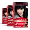 imageRevlon ColorSilk with Bond Repair Complex Black Permanent Hair Color 100 Gray Coverage Ammonia Free Hair Dye Vegan Keratin 11 Soft Black Pack of 310 Black