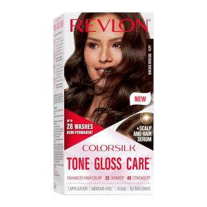imageRevlon ColorSilk Tone  Gloss  Care Demi Permanent Hair Color Dye Kit with LeaveIn Scalp and Haircare Serum 2x Shinier 4x Stronger 5RR Medium Red 45 fl oz5 Medium Brown