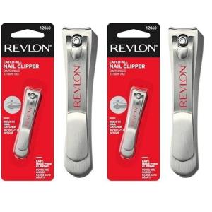 imageRevlon CatchAll Nail Clipper Manicure Tool with a Contoured Blade ampamp Builtin Nail Catcher for MessFree Grooming 1 Count1 Count Pack of 2