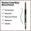 imageRevlon ColorStay Eyebrow Pencil with Spoolie Brush Waterproof Longwearing Angled Tip Applicator for Perfect Brows 205 Blonde 0021 oz210 Soft Brown