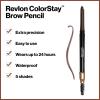 imageRevlon ColorStay Eyebrow Pencil with Spoolie Brush Waterproof Longwearing Angled Tip Applicator for Perfect Brows 205 Blonde 0021 oz220 Dark Brown