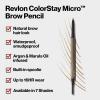 imageRevlon ColorStay Micro Eyebrow Pencil with Built In Spoolie Brush Infused with Argan and Marula Oil Waterproof Smudgeproof 456 Dark Brown 0003 ozSoft Brown