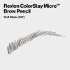 imageRevlon ColorStay Micro Eyebrow Pencil with Built In Spoolie Brush Infused with Argan and Marula Oil Waterproof Smudgeproof 456 Dark Brown 0003 ozSoft Black