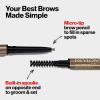 imageRevlon ColorStay Micro Eyebrow Pencil with Built In Spoolie Brush Infused with Argan and Marula Oil Waterproof Smudgeproof 456 Dark Brown 0003 ozSoft Black