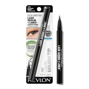 imageREVLON ColorStay Lash Serum  Liner Waterproof Eyeliner Healthier Looking Eyelashes SmudgeResistant Flexible Brush Tip 001 Blackest Black
