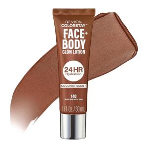 imageRevlon ColorStay Face ampamp Body Glow Lotion Hydrating Glow Moisturizer 24HR Hydration Illuminating Luminizing Shimmer 140 In My Bronze Era140 In My Bronze Era