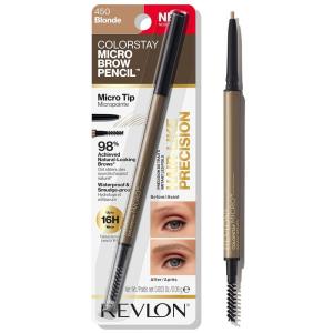 imageRevlon ColorStay Micro Eyebrow Pencil with Built In Spoolie Brush Infused with Argan and Marula Oil Waterproof Smudgeproof 456 Dark Brown 0003 ozBlonde