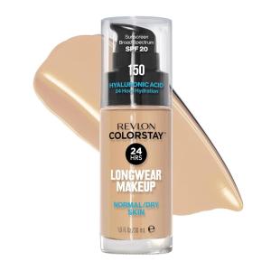 imageRevlon Liquid Foundation ColorStay Face Makeup for Normal ampamp Dry Skin SPF 20 Longwear MediumFull Coverage with Natural Finish 410 Cappuccino 1 fl oz150 Buff