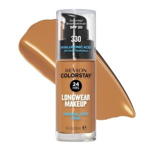 imageRevlon Liquid Foundation ColorStay Face Makeup for Normal ampamp Dry Skin SPF 20 Longwear MediumFull Coverage with Natural Finish 410 Cappuccino 1 fl oz330 Natural Tan