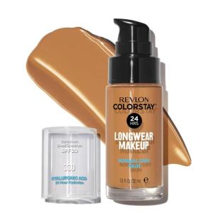 imageRevlon Liquid Foundation ColorStay Face Makeup for Normal ampamp Dry Skin SPF 20 Longwear MediumFull Coverage with Natural Finish 410 Cappuccino 1 fl ozNatural Tan
