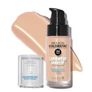 imageRevlon Liquid Foundation ColorStay Face Makeup for Normal ampamp Dry Skin SPF 20 Longwear MediumFull Coverage with Natural Finish 410 Cappuccino 1 fl oz130 Porcelain